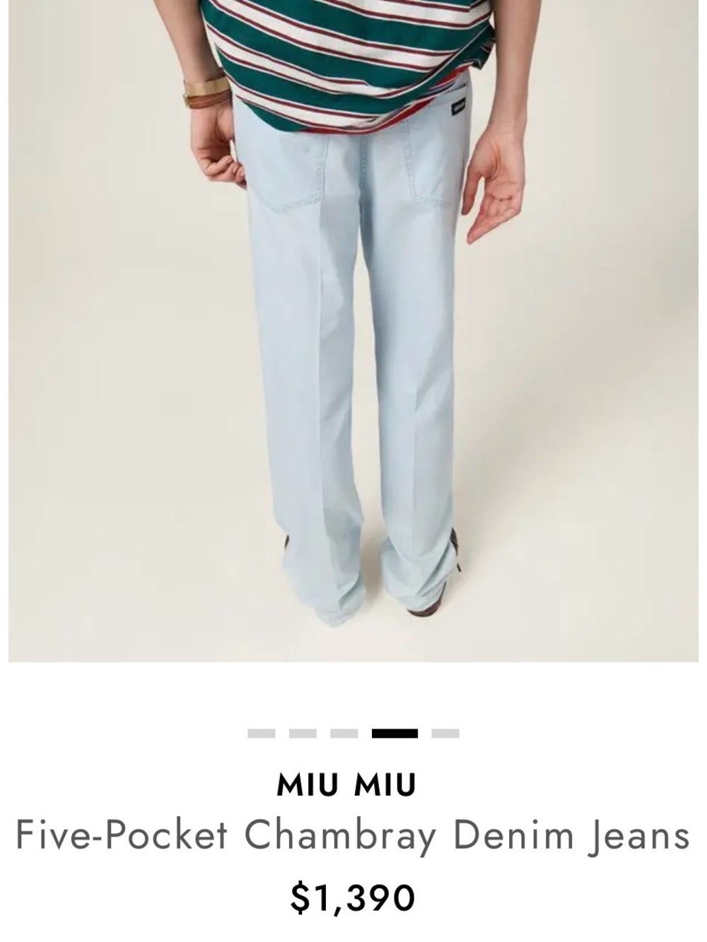 Miu Miu Light Blue women’s Bootcut Jeans